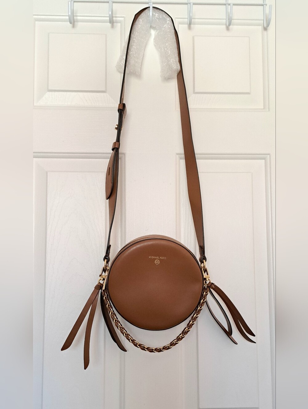 Michael Kors Delancey Medium Leather Canteen Crossbody Bag